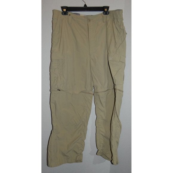 Men's Khaki Hiking Pants with zip off pants legs to create shorts, Aigle Actimum - Picture 1 of 5